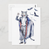 Count Catula Vampire Cat Briefkaart (Voorkant / Achterkant)