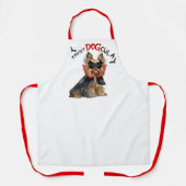 Count DOGcula Biewer Terrier Hond Grappig Hallowee Schort (Voorkant)