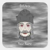 Count Dracula 2026 Bookplate Vierkante Sticker (Voorkant)