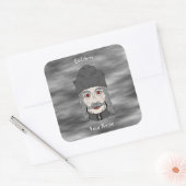 Count Dracula 2026 Bookplate Vierkante Sticker (Envelop)