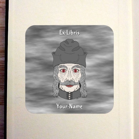 Count Dracula 2026 Bookplate Vierkante Sticker