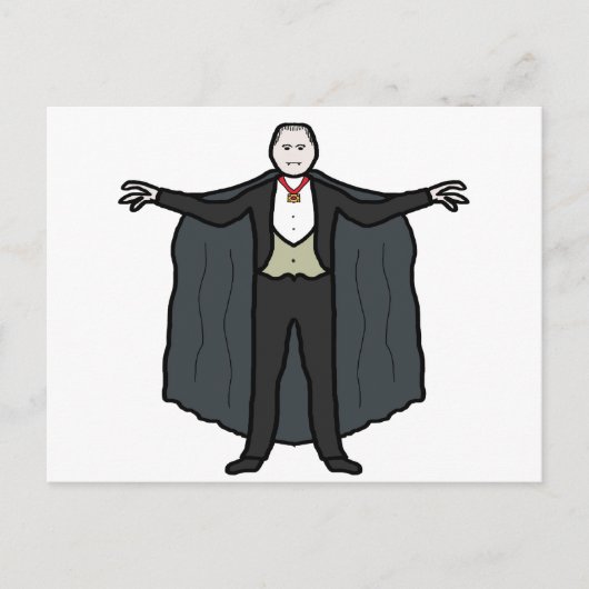 Count Dracula Vampire Briefkaart (Voorkant)