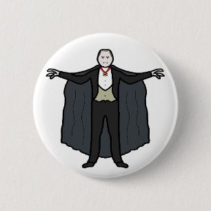 Count Dracula Vampire Ronde Button 5,7 Cm