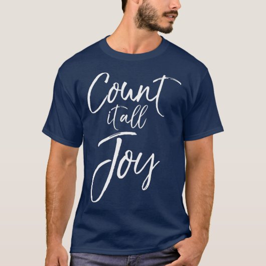 Count it all Joy Cute Choose Joy Christian T-shirt (Voorkant)