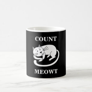 Count Meowt Kat Funny Cat Pun Koffiemok