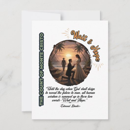 Count of Monte Cristo Wait & Hope Sunset Flat Card (Voorkant)