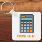 Count On Me – Stijlvol rekenmachineontwerp voor Wi Sleutelhanger (Voorkant)
