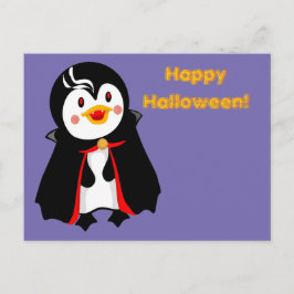 Count Pengula Happy Halloween Feestdagenkaart