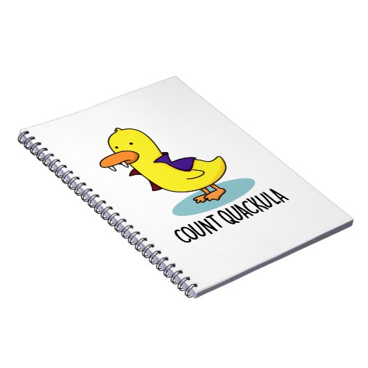 Count Quackula Funny Duck Pun Notitieboek (Rechterzijde)