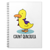 Count Quackula Funny Duck Pun Notitieboek (Voorkant)