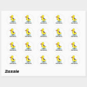 Count Quackula Funny Duck Pun Ronde Sticker (Vel)