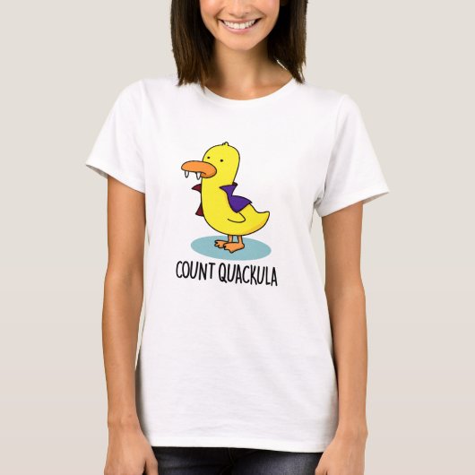 Count Quackula Funny Duck Pun T-shirt (Voorkant)