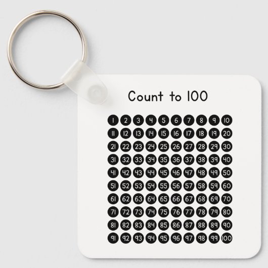 Count to 100 sleutelhanger (Voorkant)