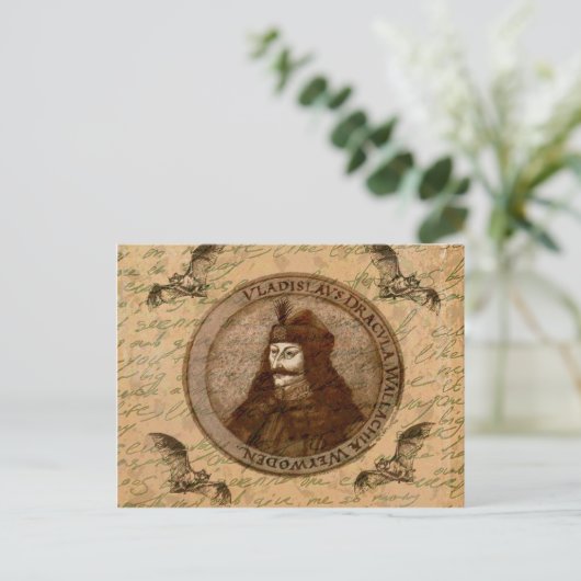 Count Vlad Dracula Briefkaart (Staand voorkant)