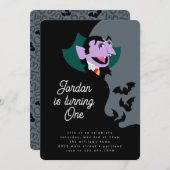 Count von Count Batty Birthday Bash Kaart (Voorkant / Achterkant)