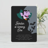 Count von Count Batty Birthday Bash Kaart (Staand voorkant)