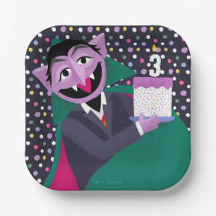 Count Von Count Confetti Verjaardag Papieren Bordje
