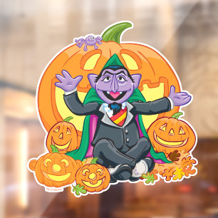 Count von Count Halloween Pumpkins Raamsticker