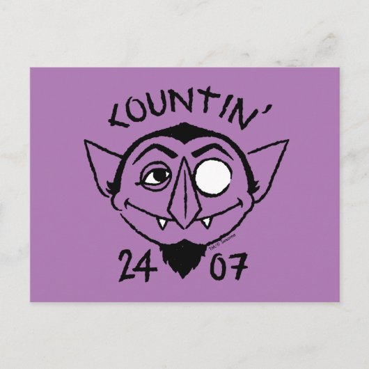Count von Count Schaats Logo - Countin' 24/7 Briefkaart (Voorkant)