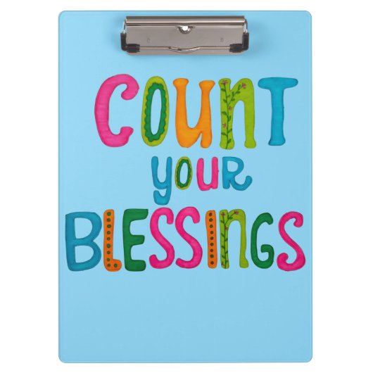 Count your Blessings Klembord (Voorkant)