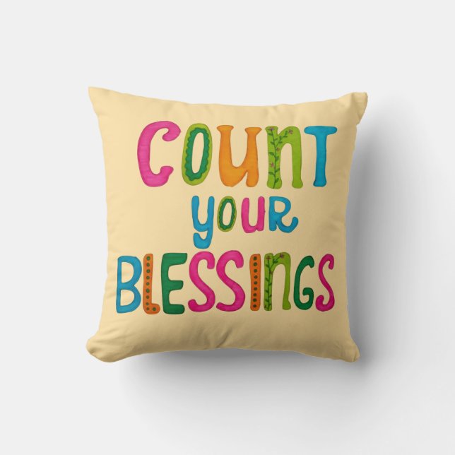 Count your Blessings Kussen (Voorkant)