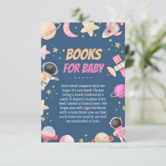 Countdown Space Girl Boeken voor Baby Informatiekaartje