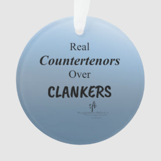 Countertenoren Boven Kletterende Blauwe Anti-AI Ro Ornament