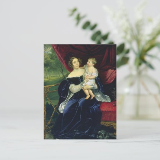 Countess Olga Ivanovna Orlov met haar dochter Briefkaart (Staand voorkant)