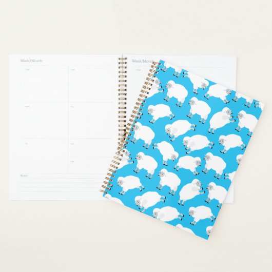 Counting Sheep Blue Nursery Pattern (Devant avec enveloppe)
