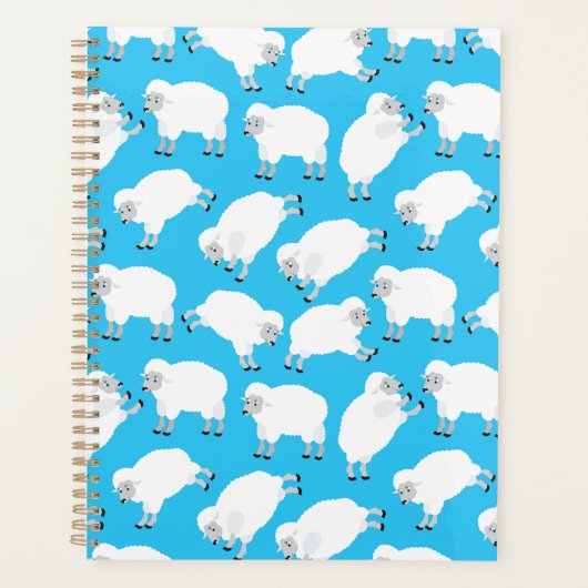 Counting Sheep Blue Nursery Pattern Planner (Voorkant)