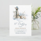 Country and Western Winter 16th Birthday Party Kaart (Staand voorkant)