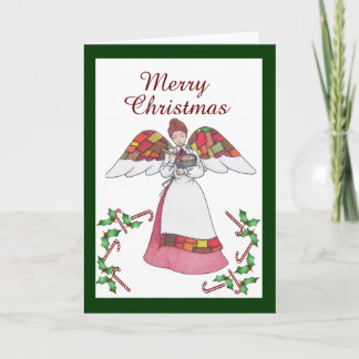Country Angel Christmas Wenskaart Feestdagen Kaart