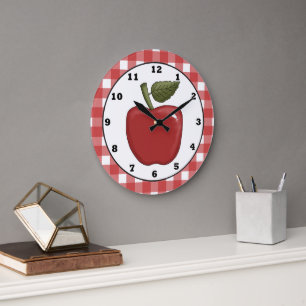 Country Apple cartoon kitchen wall clock Grote Klok