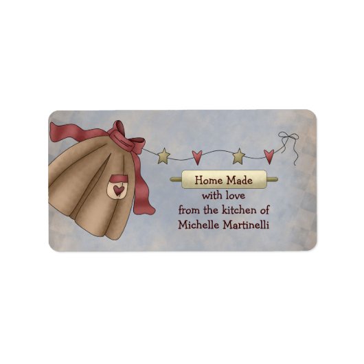 Country Apron Kitchen Étiquette cadeau (Devant)