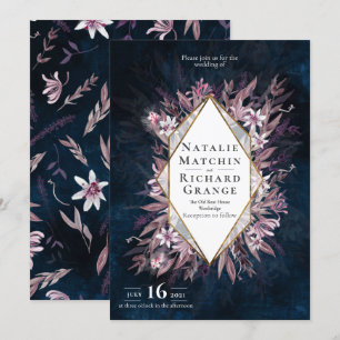 Country art bloemenbruiloft uitnodiging, uitnodigi kaart