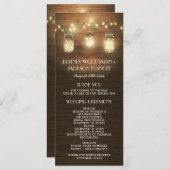 Country Barn Rustic Mason Jar Wedding Programma's (Voorkant / Achterkant)