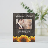 Country Barn Wood Rustic Tournesol Merci Cartes (Debout devant)