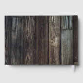 Country Barn Wood String Lights Mr & Mrs Wedding Gastenboek (Achterkant)