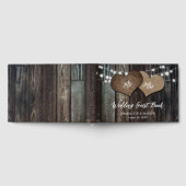 Country Barn Wood String Lights Mr & Mrs Wedding Gastenboek (Volledig)