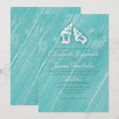 Country Beach Seashells Destination Invitation de  (Devant / Derrière)