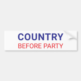 Country Before Party Political  Bumpersticker