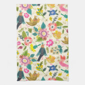 Country Birds & Blossoms Serviette colorée (Vertical)