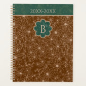 Country Bloemen Rustiek Bruin Groen Gepersonalisee Planner (Voorkant)