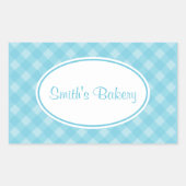 Country Blue Gingham Stickers (Voorkant)
