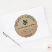 Country Blue Heart Custom Pie Product Sticker (Envelop)