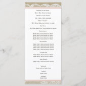Country Blush Daisy and Lace Wedding Programme (Dos)