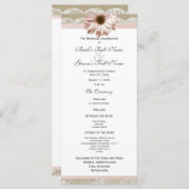 Country Blush Daisy and Lace Wedding Programme (Devant / Derrière)