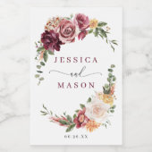 Country Boho rustieke bruiloft gunsten Mini Wijn Etiket (Enkel label)