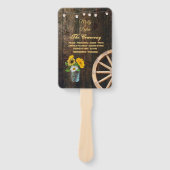 Country Boots Pet, Schuur Hout Wedding Programma Handwaaier (Voorkant)