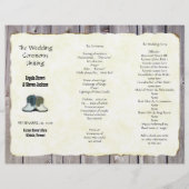 Country Boots Rustic Tri-fold Programme de mariage (Devant)